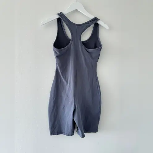 SKIMS Outdoor Mid Thigh Onesie in Steel Blue M