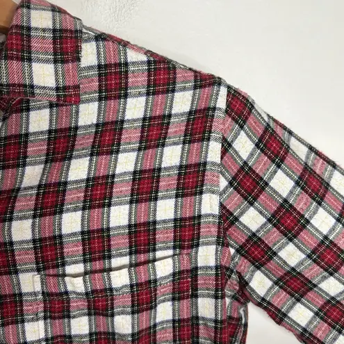 Marine layer Kendall Organic Cotton Button Down in Red Plaid size XS