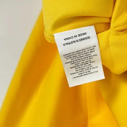 Elliatt Tuning Halter Neck Column Gown in Yellow Size Medium