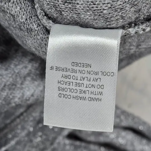 Les Serein Metallic Silvery Grey Puff Sleeve Crewneck Sweater M NWT Gray Size M - Image 5