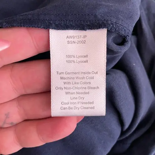 ATM Anthony Thomas Melillo Women XS Navy Blue Romper Shorts Sleeveless Collared