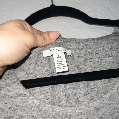 Daily Rituals Daily Ritual Gray Heathered T-Shirt Dress Size Small