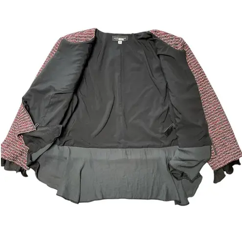 Slate + Willow Ruffle Trim Tweed Crop Jacket 8