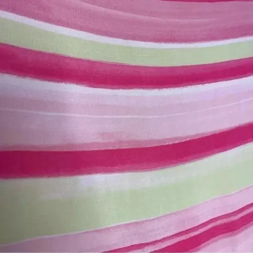 Brooks Brothers Pink & Green Striped Jersey Dress – Size Medium