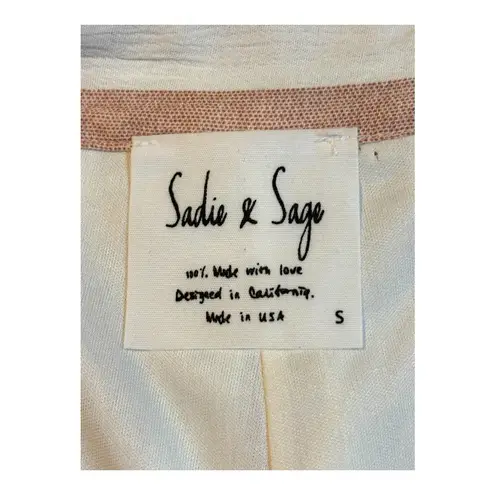 Sadie & Sage Striped Wide Leg Palazzo Pants Bohemian Lined Women Size Small Pink