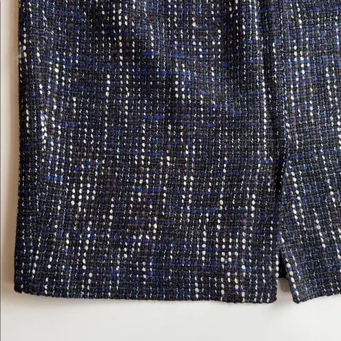 Boden USA Boden Wool Blend Tweed Pencil Skirt Black/Blue Size 10