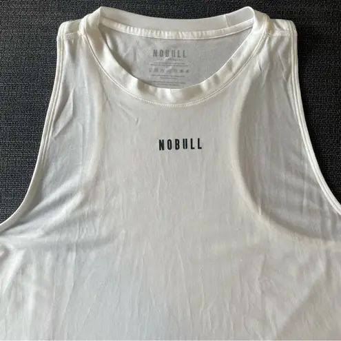 Nobull White Muscle Tank High Neck Lightweight Size L Large Workout Activewear