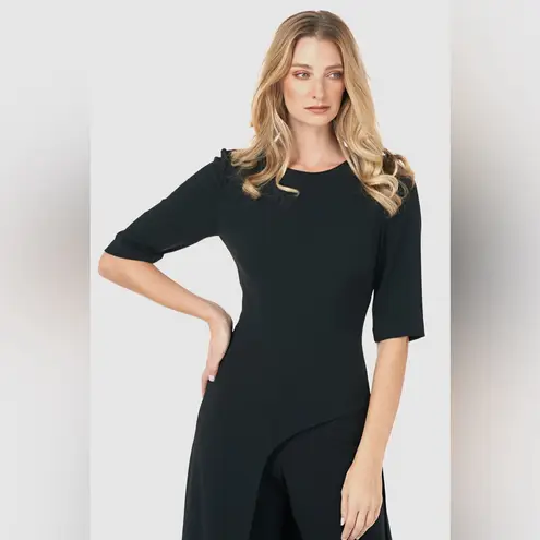 Kay Unger Davina Romper Walk Thru Jumpsuit Dress Black size 12