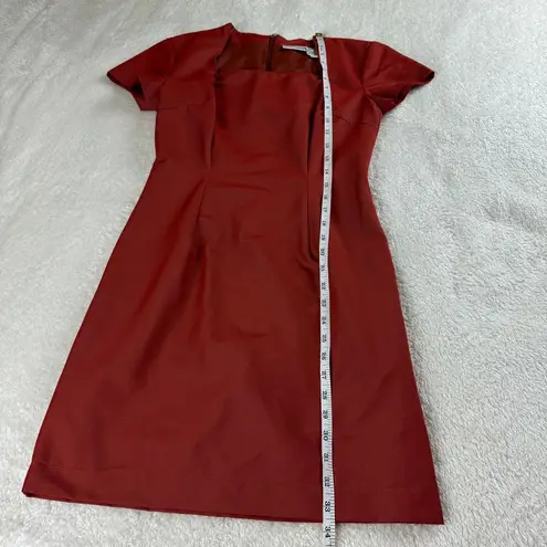 Newport News Easy Style Sheath Dress Womens 4P Orange Y2K VTG Party Office Work