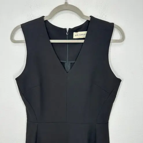 MM.LaFleur  Black Sleeveless V Neck Sheath Dress Size 6 Business Professional thumbnail 5