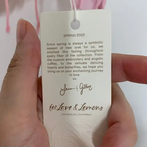 For Love & Lemons Sunset Butterfly Ruffle Bustier Bra Womens XS New VS Pink