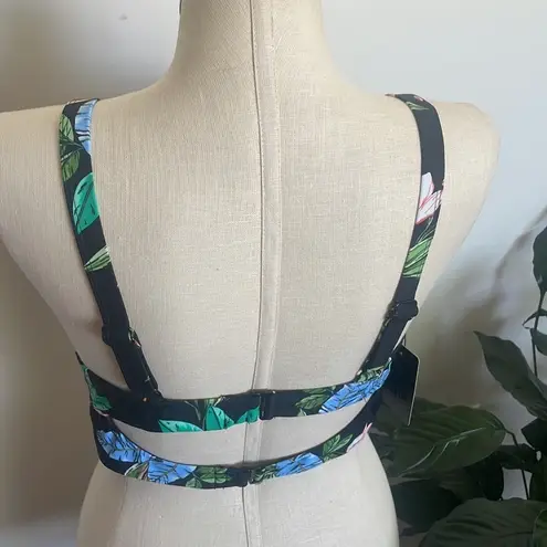 City Chic bikini top CCX swim black tropical foliage swimwear New Size Medium