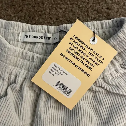 Anthropologie Corduroy Shorts Silver Gray The Cords Ella Size XS