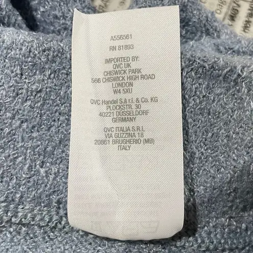 Isaac Mizrahi New Cozy Knit Elastic Waist Sweater Skirt Steel Blue Size Medium