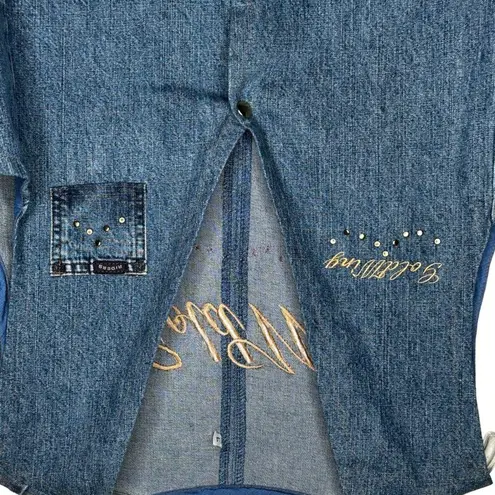 Gold Wing Denim Vest Size L