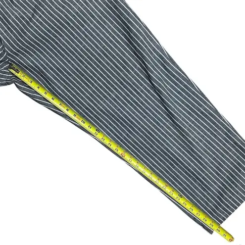 Ashley Stewart Women's Pinstripe Blazer & Pants Gray Size 22 Linen Blend