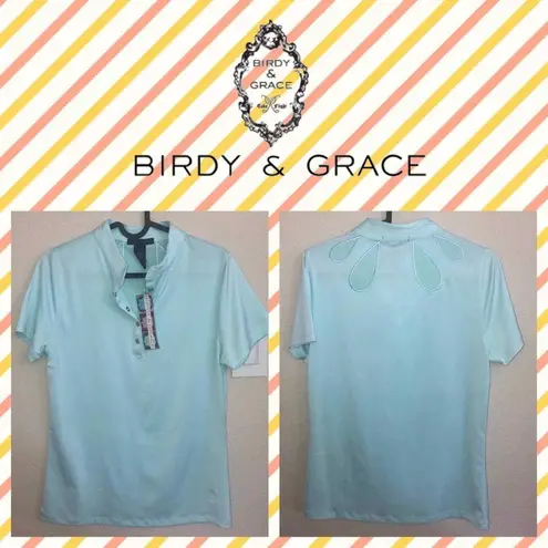 Birdy and Grace pistachio a208 golf shirt Women's Size M Medium New With Tags Green