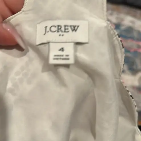 🔵 SALE 3/$25 JCREW SWIFTY SNAKESKIN PRINT ADJUSTABLE STRAP TANK TOP SHIRT 4 White