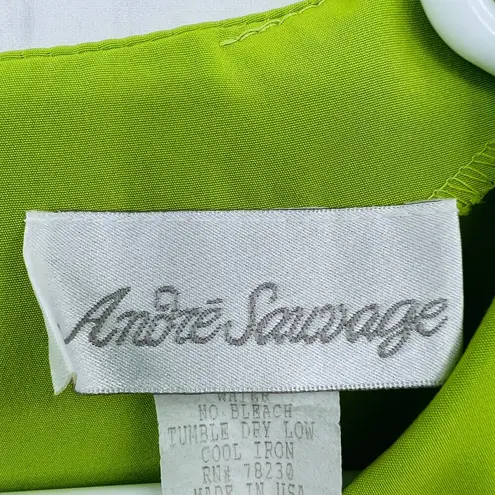 American Vintage Andre Sauvage (L)  80's Petite Womens Neon Green Top