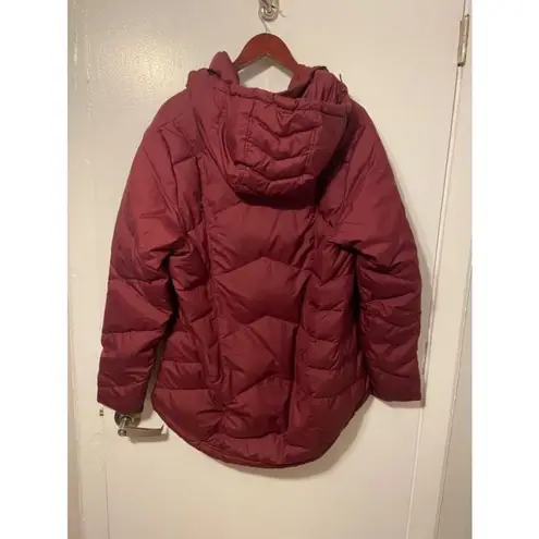 Patagonia  Womens Red Thick Down Heavy Puffer Quilted Jacket Size XL Flaw