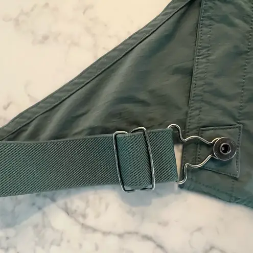 Duluth Trading Heirloom Carpenter Overalls Shorts Cargo Green Women’s XL EUC