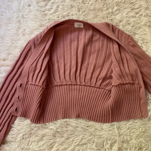 Aritzia Wilfred Plunge Front Cardigan in Pink Size XS