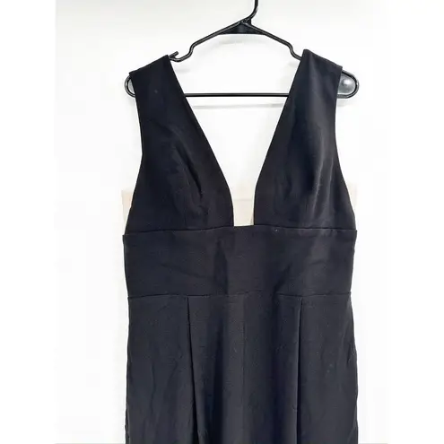 Helsi Zoe Black Plunge Neck Wide Leg Jumpsuit Size XL New