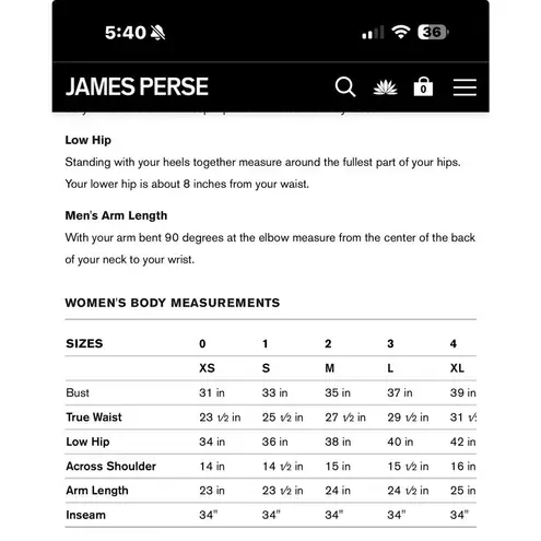 James Perse Womens 1 Small Black Jogger Elastic Casual Pockets Cuffed Drawstring