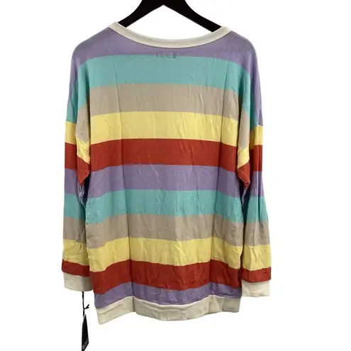 Michael Lauren Kyton Multicolor Sweatshirt Dress Oversized Small New
