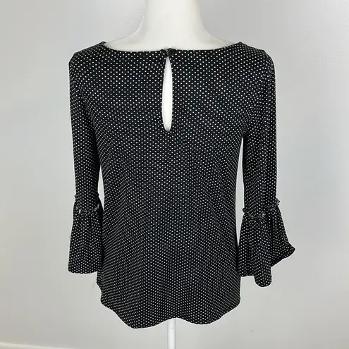 Nine Britton  Black & White Polka Dot Blouse Size Small