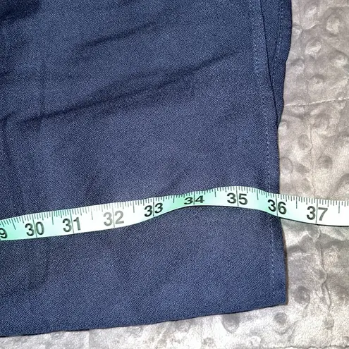 Just Fabulous fab for all medium blue dress zips up back ruffle sleeves flaw