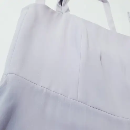 Dessy Collection Vivian Diamond Fit & Flare Long Gown Slit Bridesmaid Wedding Purple Size 10