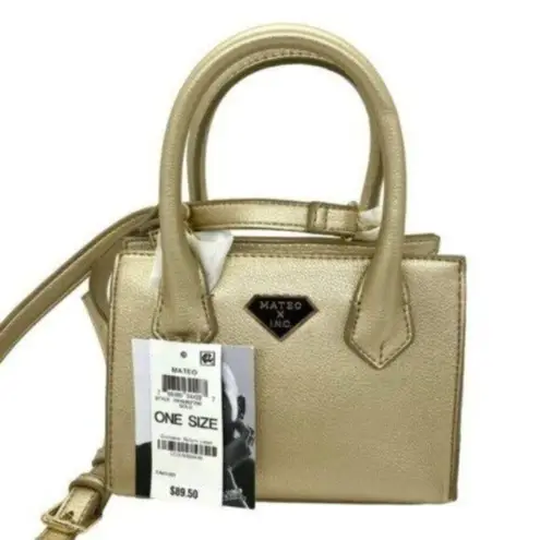 Mateo for INC International Concepts Womens Crossbody Diana Gold Bag NEW