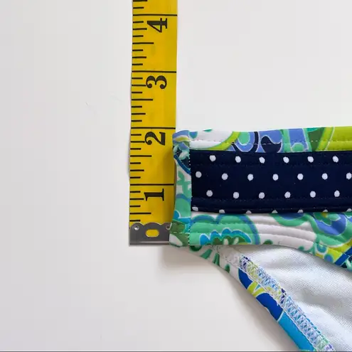 Swim Systems Belt Ring Low Rise Port Royal Paisley Polka Dot Bikini Bottom NWT Blue Size XS