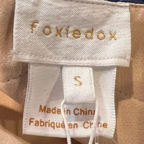 Foxiedox Floral Dress Blue S Knee Length A-line Sleeveless Straps Lace Party