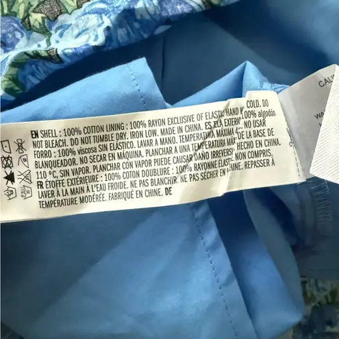 English Factory Women's Floral-Print Tiered Flutter-Sleeve Dress Blue Sz XS NWT