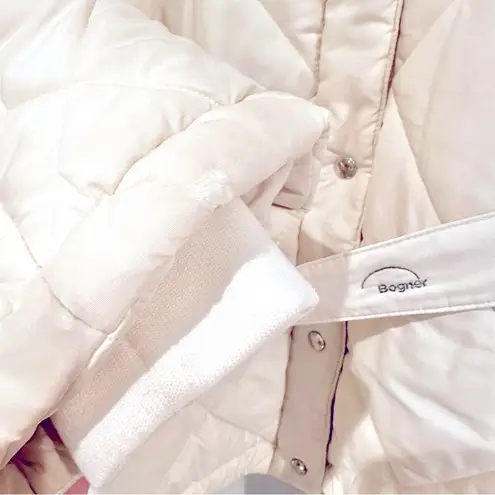 Bogner Puffer Winter Coat Jacket Women’s M Ivory Belt Vintage SEE DESCRIPTION Size M