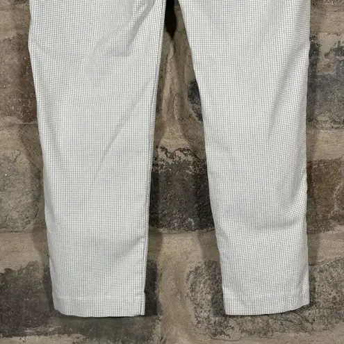 Massimo Fabbro Italy Pants Woman's 10 Micro Check White Black Stretch Workwear Size L