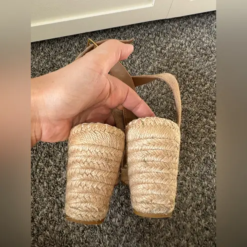 Tory Burch  Women’s Mini Benton Espadrilles Tan‎ Leather and Suede Sandals Size 8 - Image 12