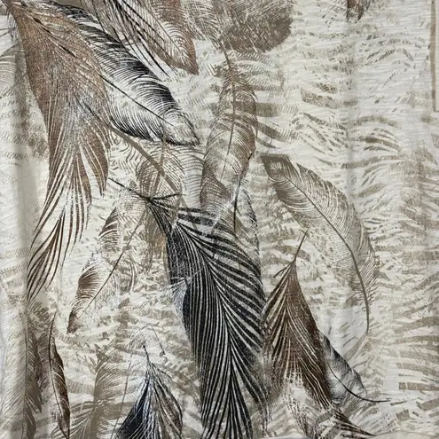 Catherines Feather Print Top - Size 1X (18/20)