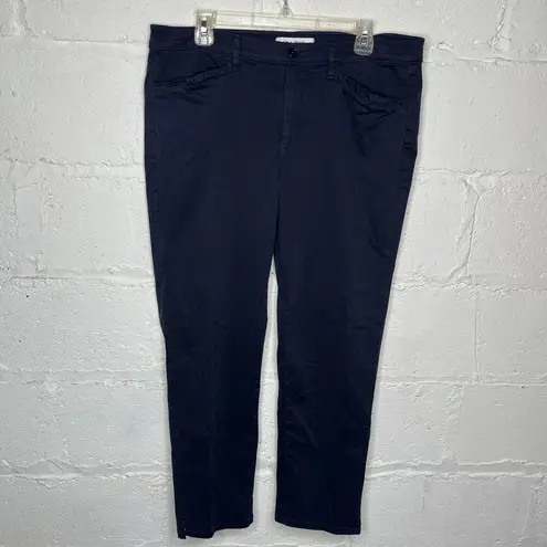 Lila Ryan Women's Navy Blue Pert Skinny Trousers with Ruffle Pocket Size 16 NWT
