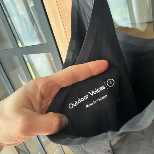 Outdoor Voices  exercise dress black tennis shorts pocket workout sleeveless