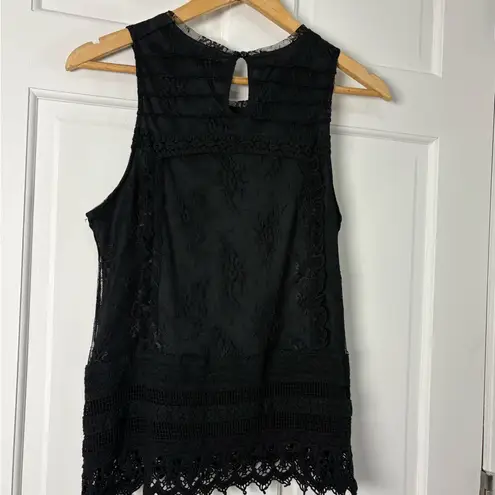 Black Lace Sleeveless Top Whimsigoth Victorian Dark Fairy Goth Coquette Feminine