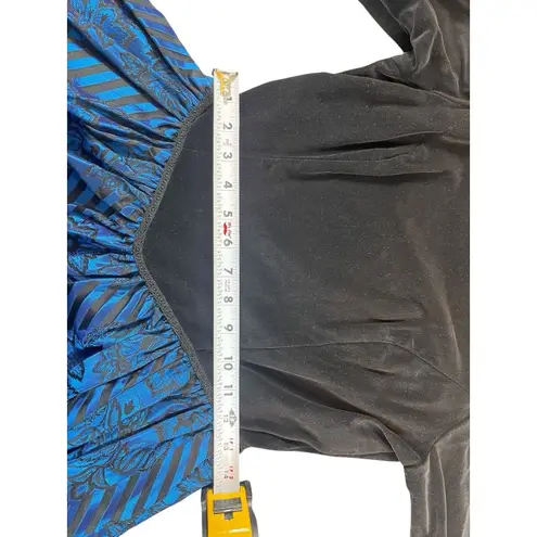 Misty Lane 80s Velvet Floral Dress 7/8 Black Blue Union Made Cosplay Renaissance Size undefined