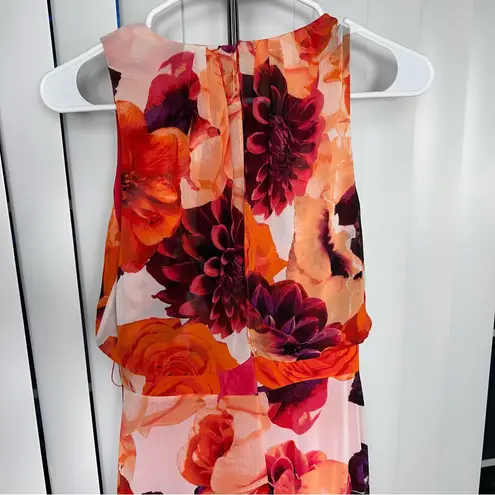 Eliza J Floral Maxi Dress wedding, party, spring, night, key hole back size 4