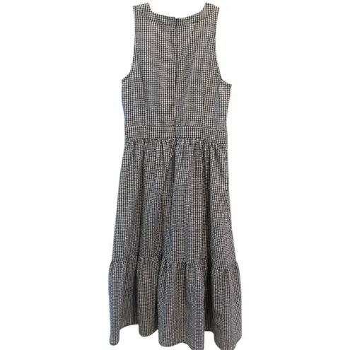 Gal Meets Glam Gingham Checkered Tiered Midi Dress 10 A-line Cottagecore Prairie