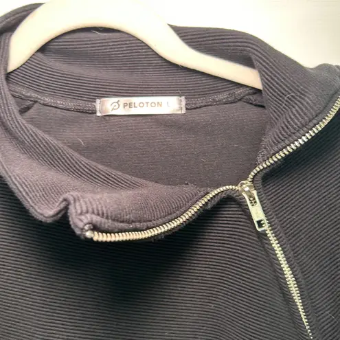 Peloton black pullover jacket women's large active Athleisure workout lounge
