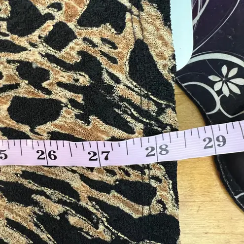 White Stag Animal Print Top Women 4X Casual Stretch Workwear Party Event Evening