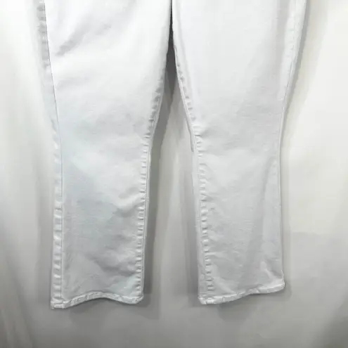 NYDJ Size 10P Jeans Billie Mini Boot White Mid Rise 25 In Inseam Denim 567