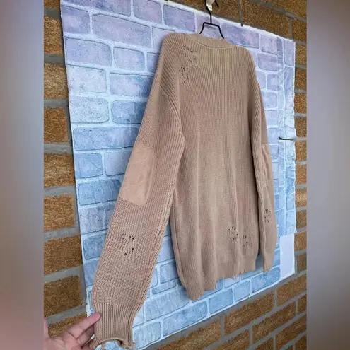 SER.O.YA Devin distressed Sweater dress in tan size small